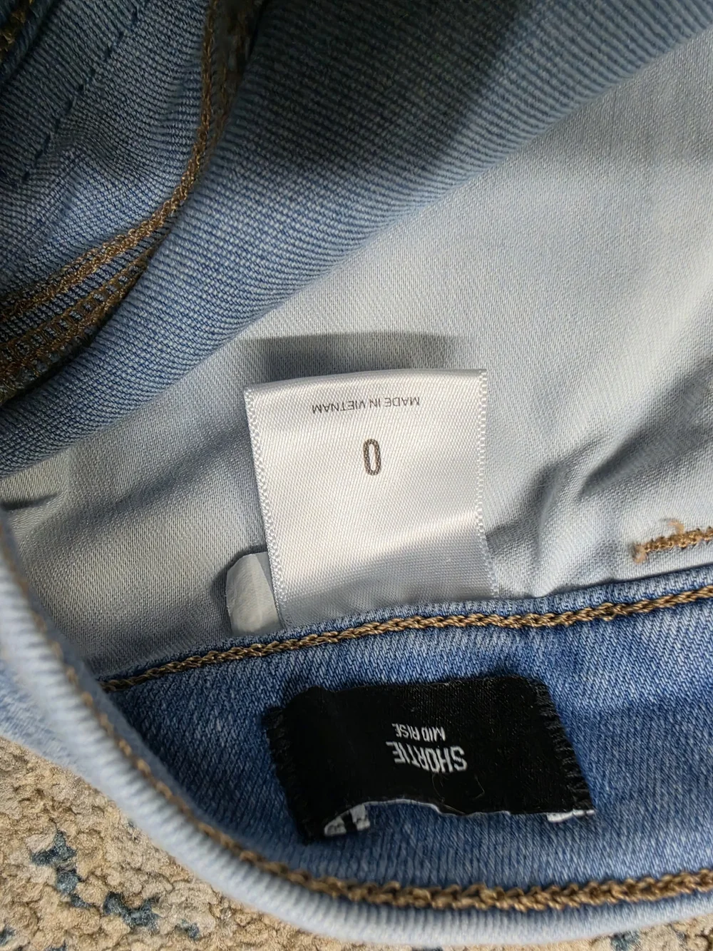 Express High-Rise Light Blue Denim Shorts